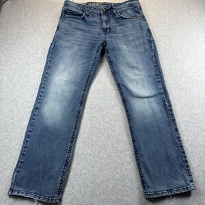 TK Axel Wear Harder Destressed Boot Embroidered Pocket Jeans Men's 34x32 (34x31)